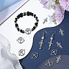 40Pcs 2 Styles Religion Alloy Crystal Rhinestone Connector Charms FIND-SC0007-91-4