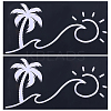 Beach Theme PVC Cartoon Self Adhesive Car Stickers FIND-WH0152-165B-1