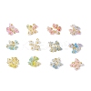 60Pcs 12 Colors Frosted Acrylic Flower Charms PALLOY-JF03550-1
