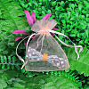 Rectangle Organza Drawstring Bags CON-PW0001-054B-21-1