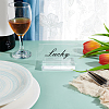 Transparent Acrylic Blank Place Sign & Base Holder Set FIND-WH0042-52-6