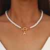 Alloy Crystal Rhinestone Letter Pendant Necklaces FS-WG0709C-01-1
