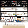 Triple Levels Rectangle Iron Earring Display Stand CON-PW0001-151C-02-1