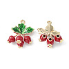 Brass Enamel Pendants KK-G462-22LG-1