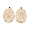 316 Surgical Stainless Steel Enamel Pendants STAS-M073-08G-1