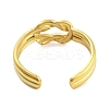 Real 18K Gold Plated 304 Stainless Steel Open Cuff Rings for Women LS-RJEW-B061-01G-08-3