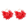 Alloy Cloth Hoop Earrings FS-WGC8145-09-1