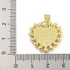 Rack Plating Brass Pave Natural Shell Pendants KK-G513-30G-3