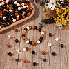 500Pcs 5 Colors Maple Wood Beads WOOD-GF0002-47-4