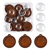 DIY Flat Round Pendant Making Kit DIY-LS0003-90-1