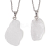 Natural Quartz Crystal Nugget Pendant Necklaces NJEW-JN04507-05-1