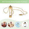 1Pc Glass Hourglass Rectangle Pet Memorial Keepsake Urn Ashes Pendant Necklaces NJEW-CA0001-27G-4