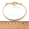 201 Stainless Steel Flat Round Link Bangles for Women BJEW-R014-01G-03-5