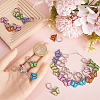 24Pcs 6 Colors Alloy Enamel Pendant Decorations HJEW-SC00046-3