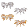 4Pcs 2 Colors Brass Box Clasps KK-CA0001-73-1