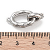 Brass Micro Pave CLear Cubic Zirconia Interlocking Clasps KK-C051-49P-3