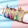 Polyester Cord Braided Bead Bracelets for Women BJEW-L698-01G-1