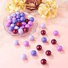 40Pcs 4 Colors Opaque Acrylic Beads MACR-TA0002-97B-6