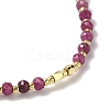 Gemstone Braided Bead Bracelets BJEW-C061-09-2