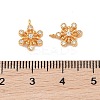 925 Silver Pave Clear Cubic Zirconia Snowflake Charms STER-O006-03G-3