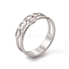 Non-Tarnish 201 Stainless Steel Hollow Out Heart with Evil Eye Finger Ring for Women RJEW-C045-06P-1
