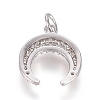 Brass Micro Pave Cubic Zirconia Pendants ZIRC-G166-06P-2