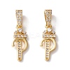 Eco-Friendly Brass Micro Pave Cubic Zirconia Pendants KK-K265-01G-P-1