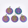 Rainbow Color Ion Plating(IP) 201 Stainless Steel Charms STAS-Q201-JN166-1-3