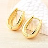 U-Shaped Brass Hoop Earrings EJEW-Z121-04G-2