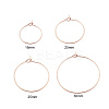 24Pcs 4 Size 316L Surgical Stainless Steel Hoop Earring Findings STAS-ZZ0001-03RG-2