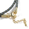 Polyester Cord Braided Necklace Makings MAK-L043-03G-26-3
