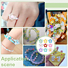 90Pcs 9 Colors Transparent Acrylic Enamel Beads OACR-PH0004-77-5