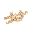 Brass Micro Pave Cubic Zirconia Pendants KK-K407-54G-2