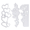 3pcs 3 styles Carbon Steel Cutting Dies DIY Templates DIY-GF0006-31-1