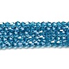 Transparent Electroplate Glass Beads Strands LS-GLAA-F029-4mm-C01-1