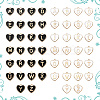 2 Sets 2 Colors Alloy Enamel Pendants ENAM-SC0006-63-6