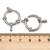 304 Stainless Steel Spring Ring Clasps STAS-B095-02P-04-3