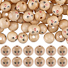 120Pcs Unfinished Natural Wood Beads WOOD-GF0002-21A-1