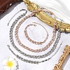 Alloy Crystal Rhinestone Leaf Link Chain Necklaces & Bracelets Sets SJEW-YWC0002-01RG-4