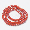 Electroplate Opaque Solid Color Glass Beads Strands EGLA-A034-P2mm-J07-2