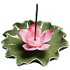 Lotus Leaf & Lotus Flower Porcelain Incense Burners DJEW-CN0001-38B-1