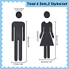 Acrylic TOILET Sign Stickers DIY-WH0569-66A-02-2
