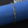 PVD Vacuum Plating 304 Stainless Steel Paperclip Chain Bracelet for Men Women BJEW-E031-02G-01-4