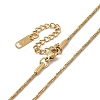 Ion Plating(IP) 304 Stainless Steel Singapore Chain Necklace for Women LS-NJEW-G097-08G-2