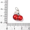 Fine Silver Red Enamel Fruit Pendants STER-F060-01AS-02-3