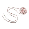 Flower Pattern Fabric Rose Tie Choker Necklaces for Women LS-NJEW-Z022-01F-2