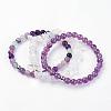 Natural Mixed Gemstone Stretch Bracelets BJEW-JB03365-3