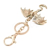 Dragon Alloy Rhinestone Pendant Keychains LS-KEYC-G065-01B-2