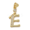 Brass Micro Pave Cubic Zirconia Pendants KK-M319-02G-E-1