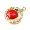 Brass Enamel Pendants KK-B136-04G-02-2
